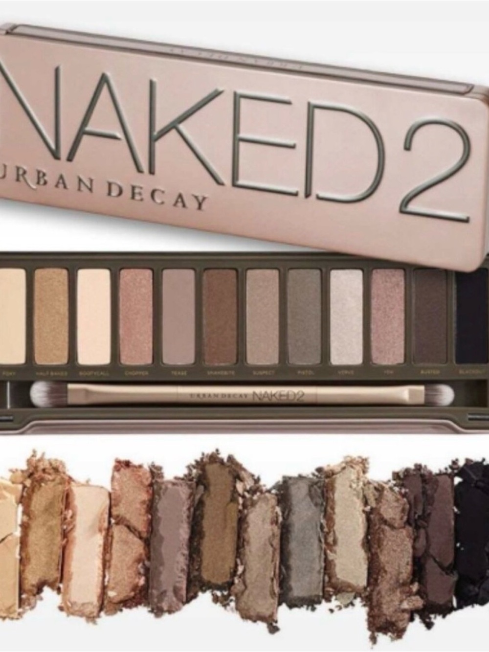 Urban Decay Naked2 Eyeshadow Palette — Champagne, Taupe, Brown & Cream Neutrals
